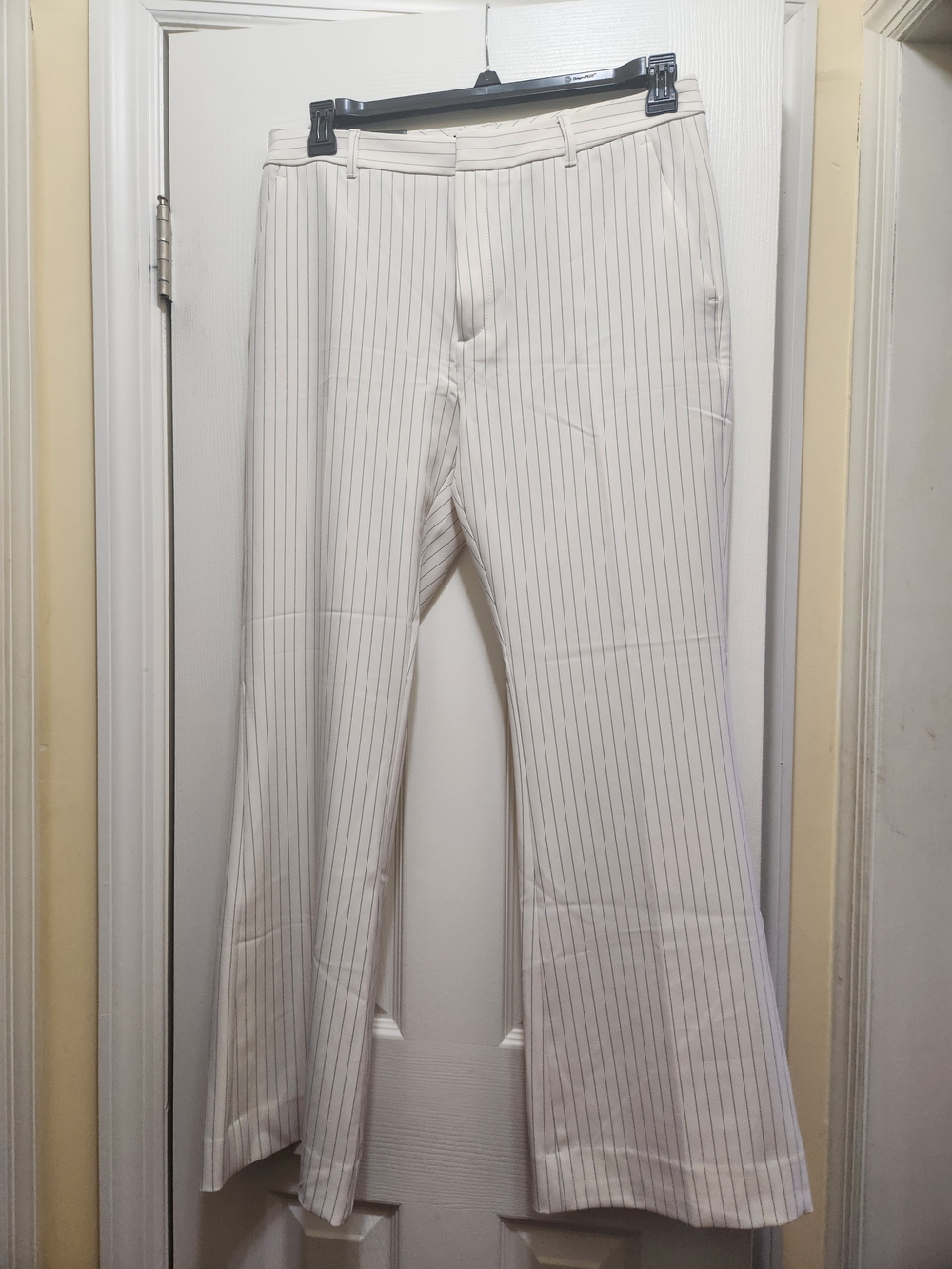 Banana Republic White Pinstripe Dress Pants